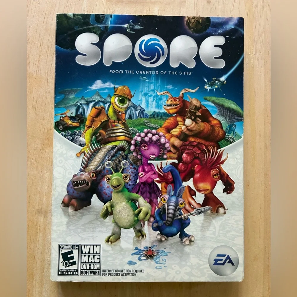 SPORE 2008 Win/Mac PC DVD-ROM w/ Prima Official GAME GUIDE Manual VGC Windows EA